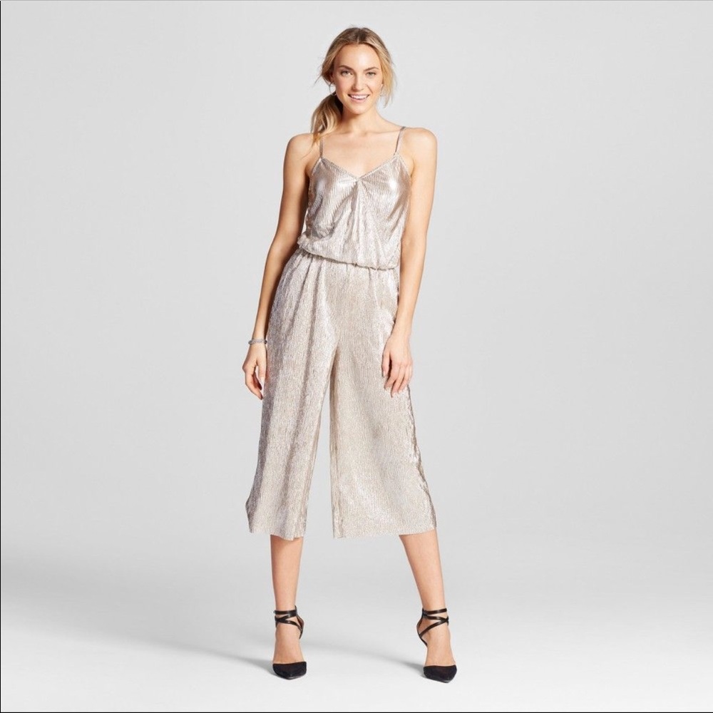 Xhilaration metallic jumpsuit